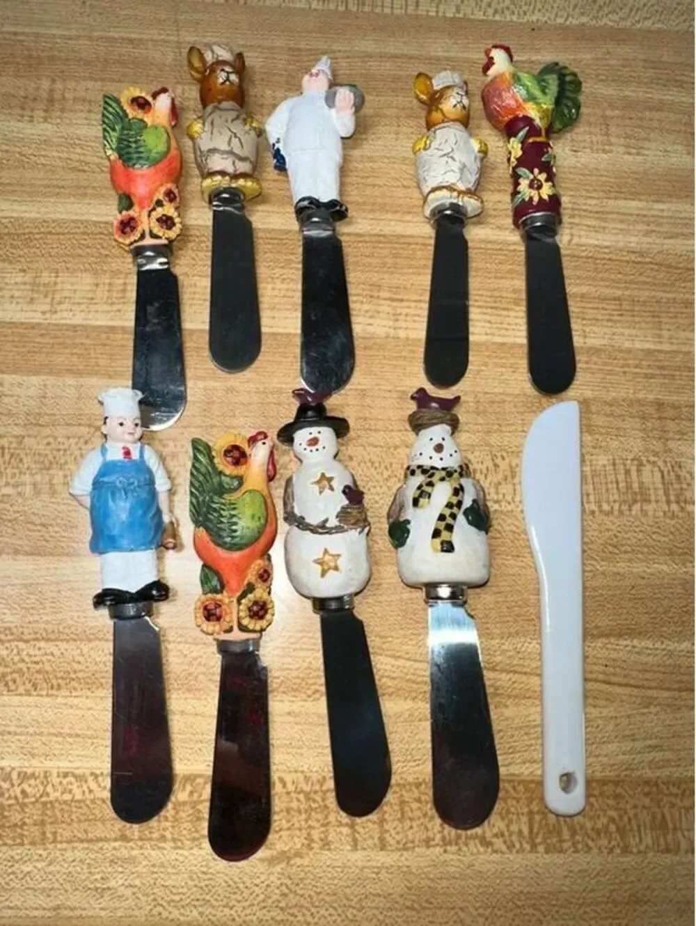 Vintage Collection 9 Novelty Cheese Spreader Knives